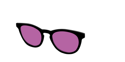 The Black with Violet Golf Lens - Angle Top Thumbnail - Pair Eyewear