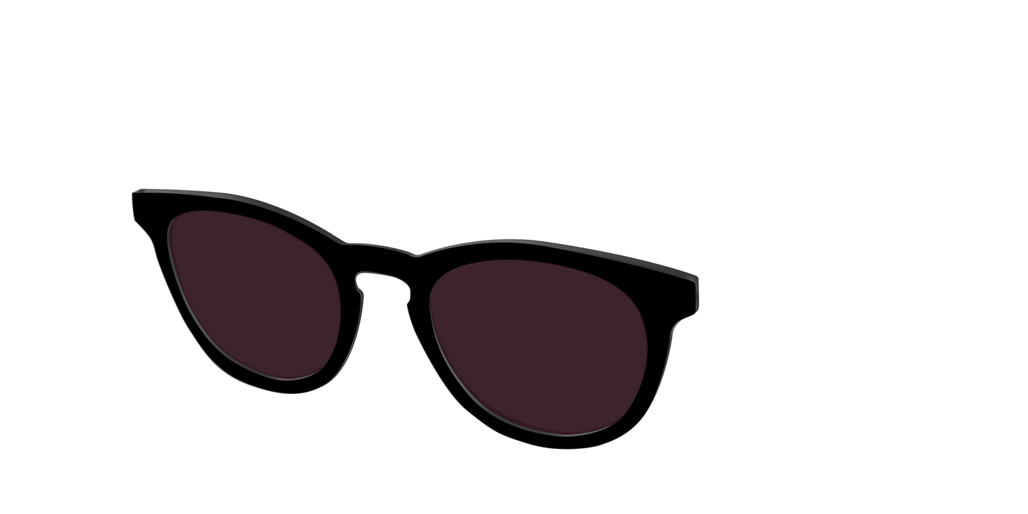 The Black with Water Lens - Angle Top Image - Pair Eyewear