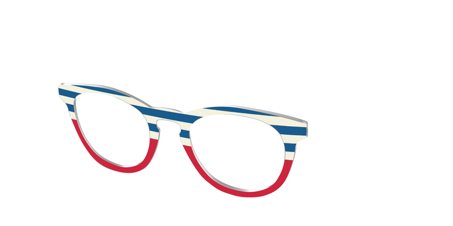 The Bold Stripes Split - Angle Top Image - Pair Eyewear