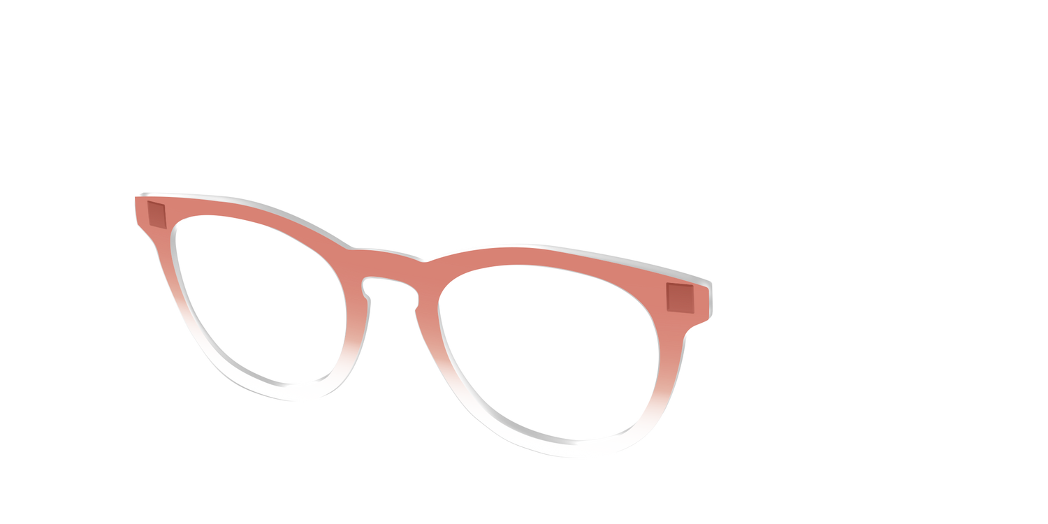 The Burnt Orange Gradient Crystal - Angle Top Image - Pair Eyewear