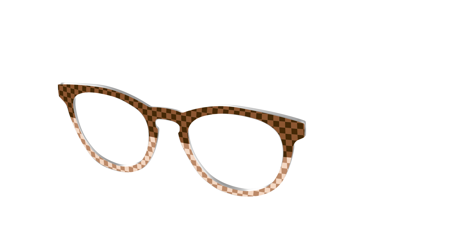 The Cappuccino Check Split - Angle Top Image - Pair Eyewear