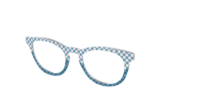 The Cerulean Check Split - Angle Top Thumbnail - Pair Eyewear
