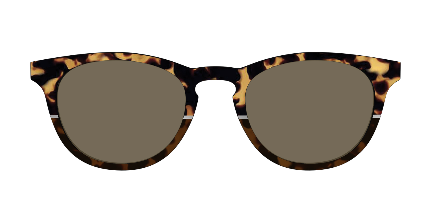 The Polarized Chic Tortoise Split Sun Top - Front Top Image - Pair Eyewear