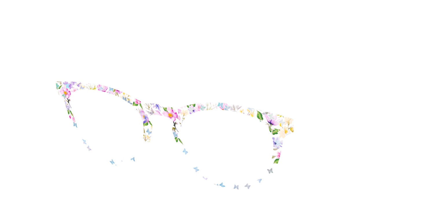 The Delicate Flower Crown with Butterfly Glitter - Angle Top Image - Pair Eyewear