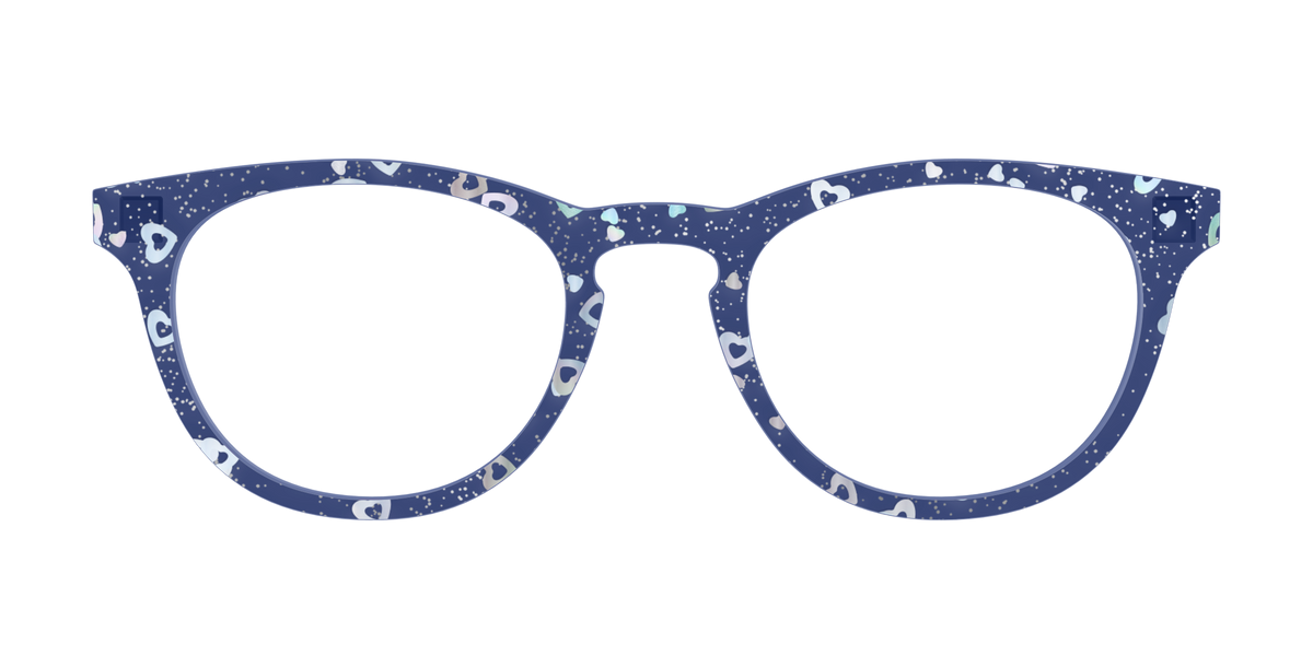 The Denim Heart Glitter Crystal - Front Top Image - Pair Eyewear