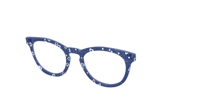 The Denim Heart Glitter Crystal - Angle Top Thumbnail - Pair Eyewear