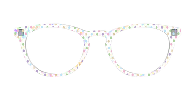 The Egg Polka Dot with Gold Foil Crystal - Front Top Thumbnail - Pair Eyewear