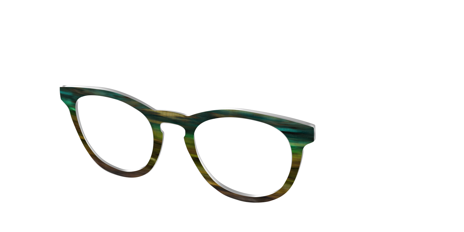 The Emerald Gradient Horn - Angle Top Image - Pair Eyewear