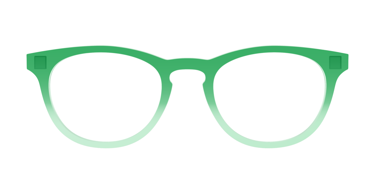 The Fern to Mint Gradient Crystal - Front Top Image - Pair Eyewear