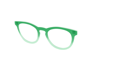The Fern to Mint Gradient Crystal - Angle Top Thumbnail - Pair Eyewear