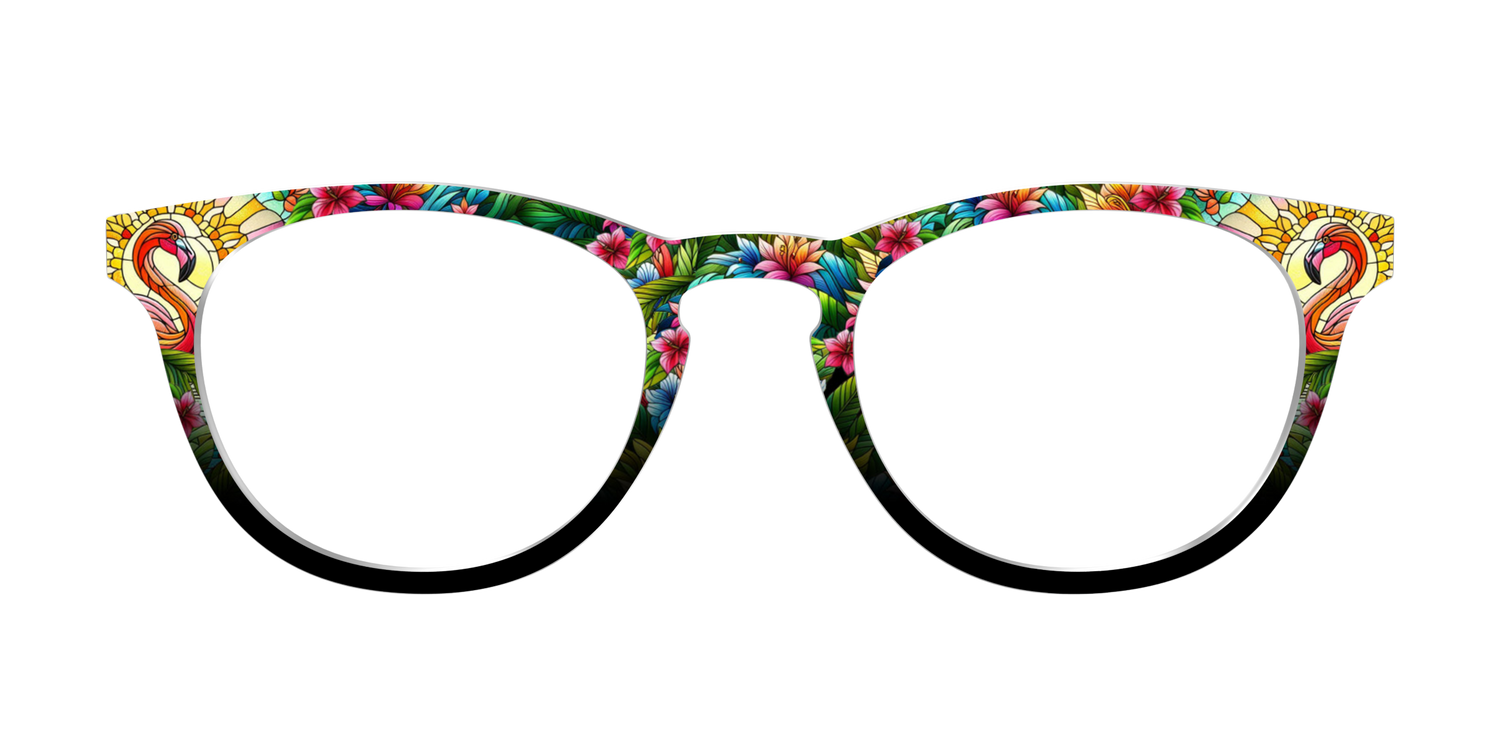 The Flamingo Stained Glass - Front Top Image - Pair Eyewear