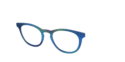 The Gleaming Blue Triangles - Angle Top Thumbnail - Pair Eyewear