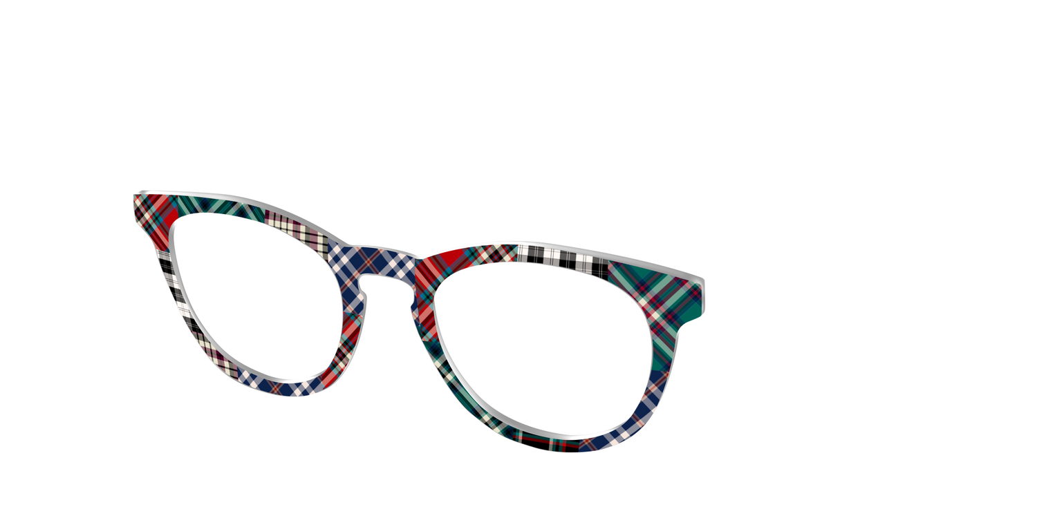 The Grunge Plaid Print Mix - Angle Top Image - Pair Eyewear