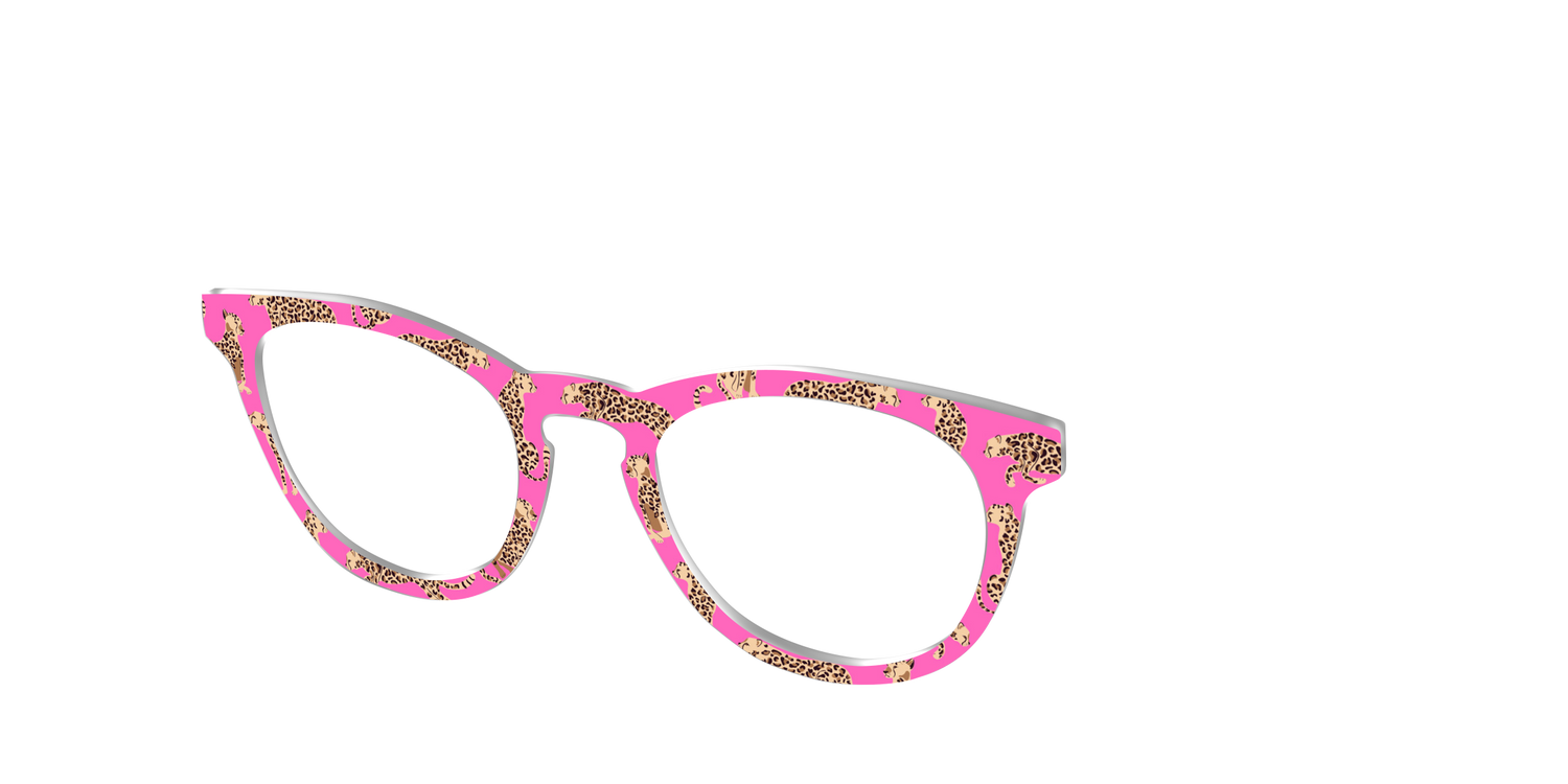 The Hot Pink Cheetahs - Angle Top Image - Pair Eyewear