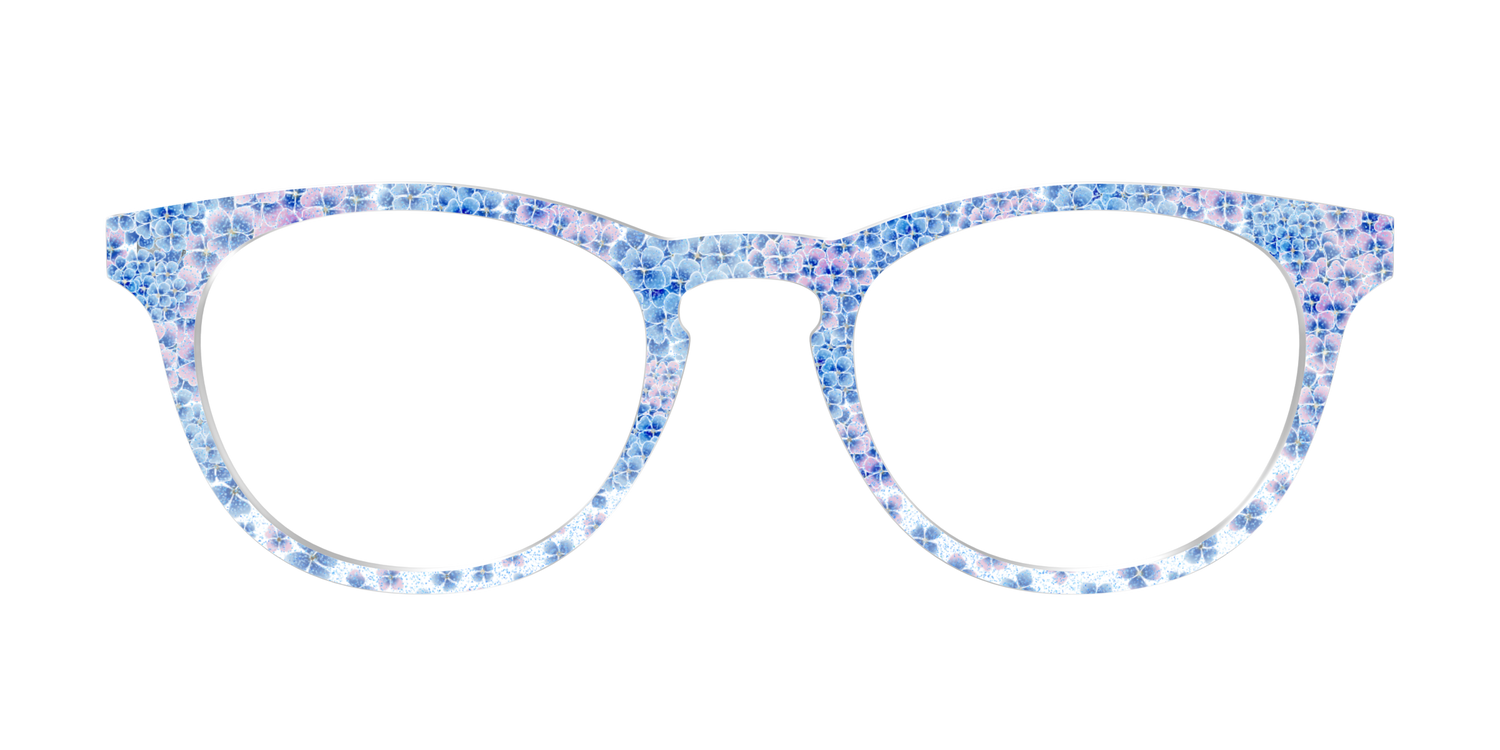 The Hydrangea Confetti Crystal with Gold Foil - Front Top Image - Pair Eyewear