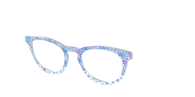 The Hydrangea Confetti Crystal with Gold Foil - Angle Top Thumbnail - Pair Eyewear