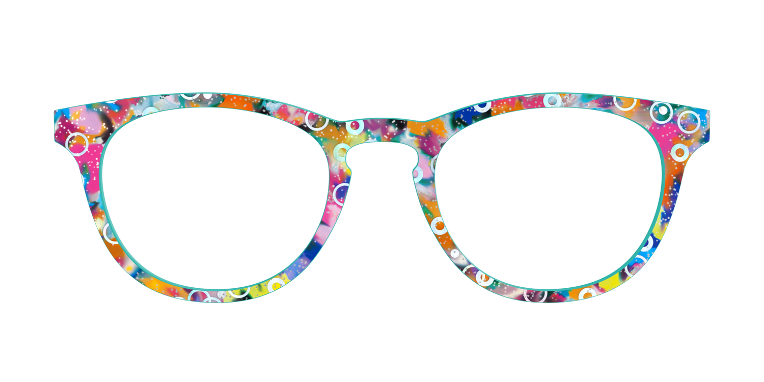 The Imaginative Tortoise with Bubble Glitter - Front Top Image - Pair Eyewear