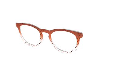 The Inferno Orange Gradient Crystal Polka Dots - Angle Top Thumbnail - Pair Eyewear