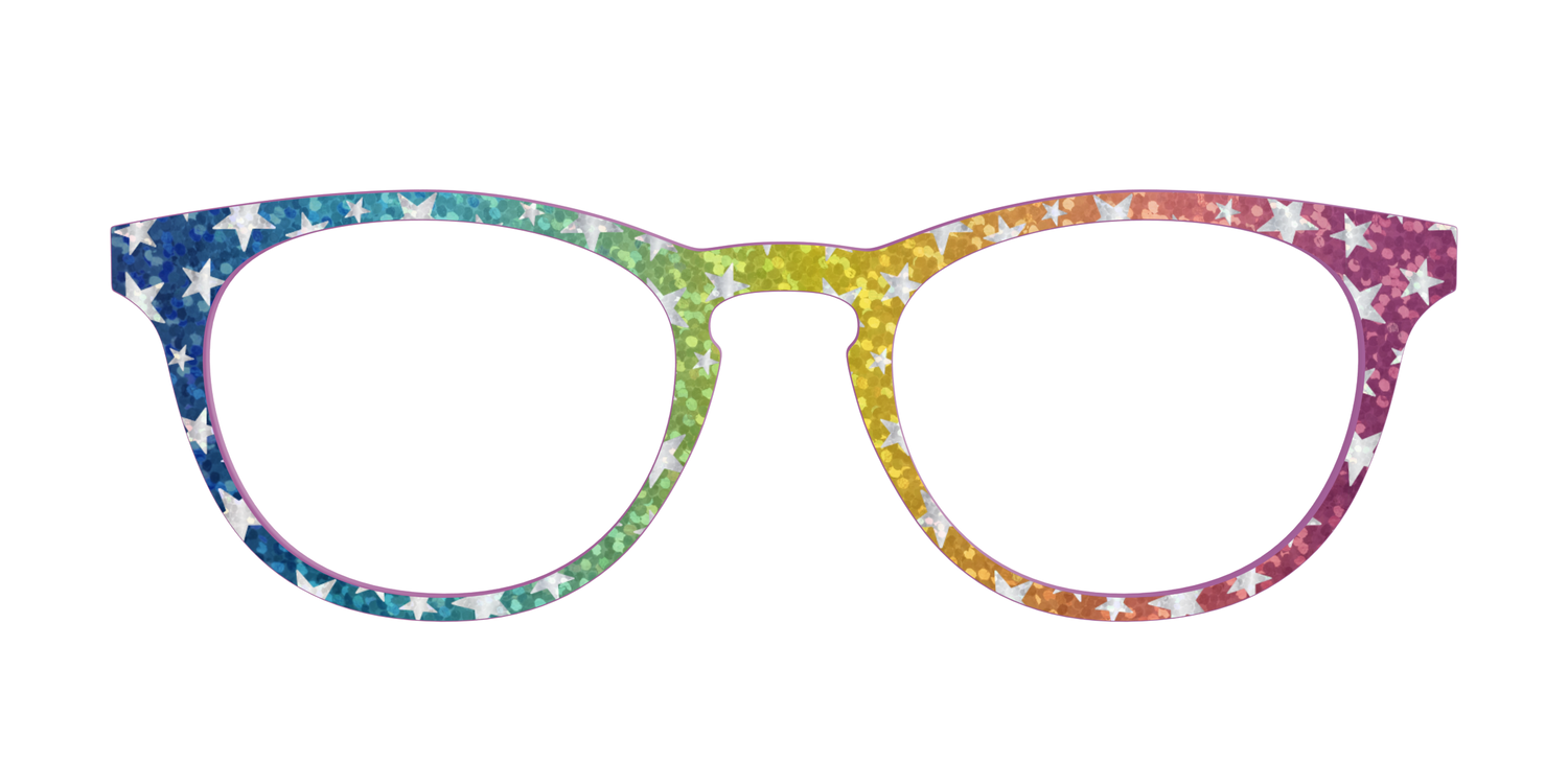 The Iridescent Rainbow Stars - Front Top Image - Pair Eyewear