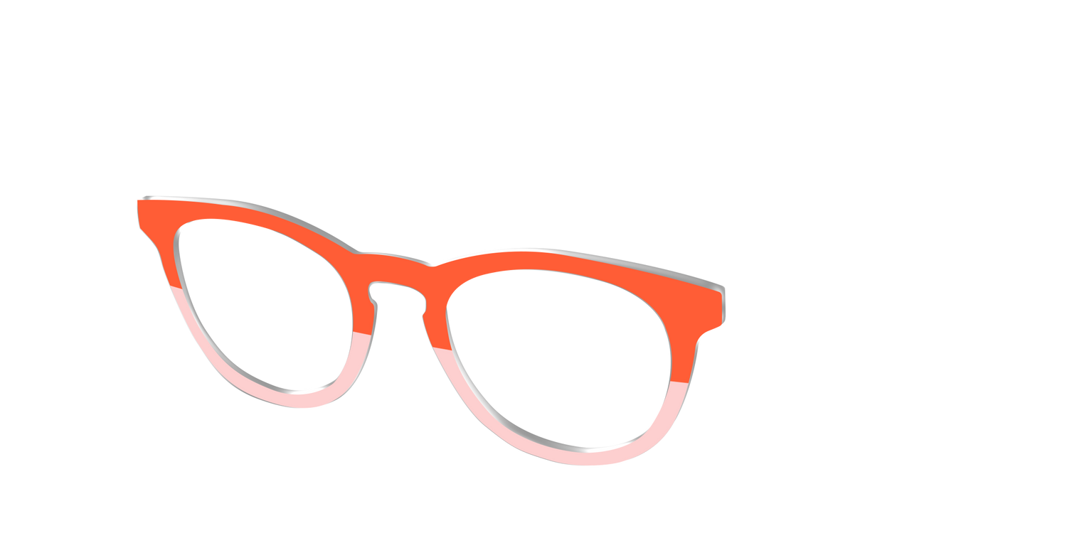 The Jasper & Venetian Pink Split - Angle Top Image - Pair Eyewear