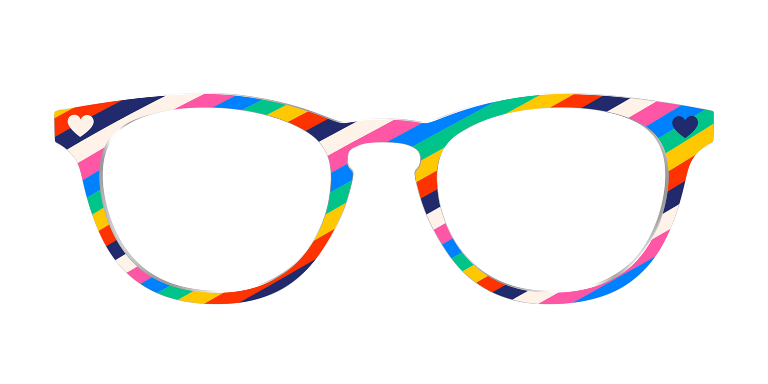 The Love Out Loud Stripes - Front Top Image - Pair Eyewear