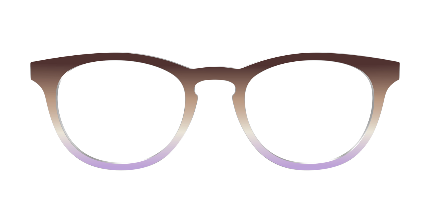 The Mocha to Light Lavender Gradient - Front Top Image - Pair Eyewear
