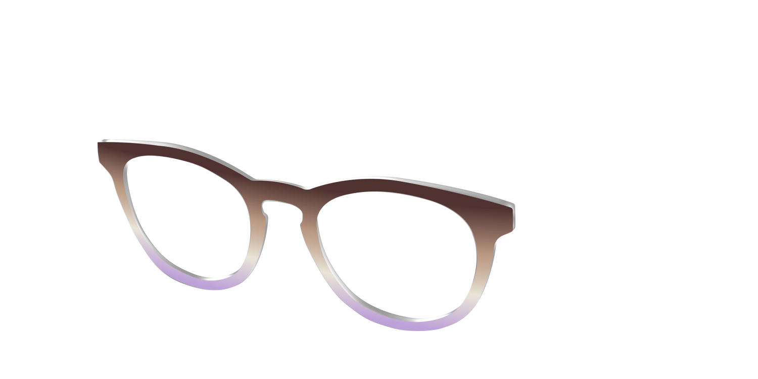 The Mocha to Light Lavender Gradient - Angle Top Image - Pair Eyewear