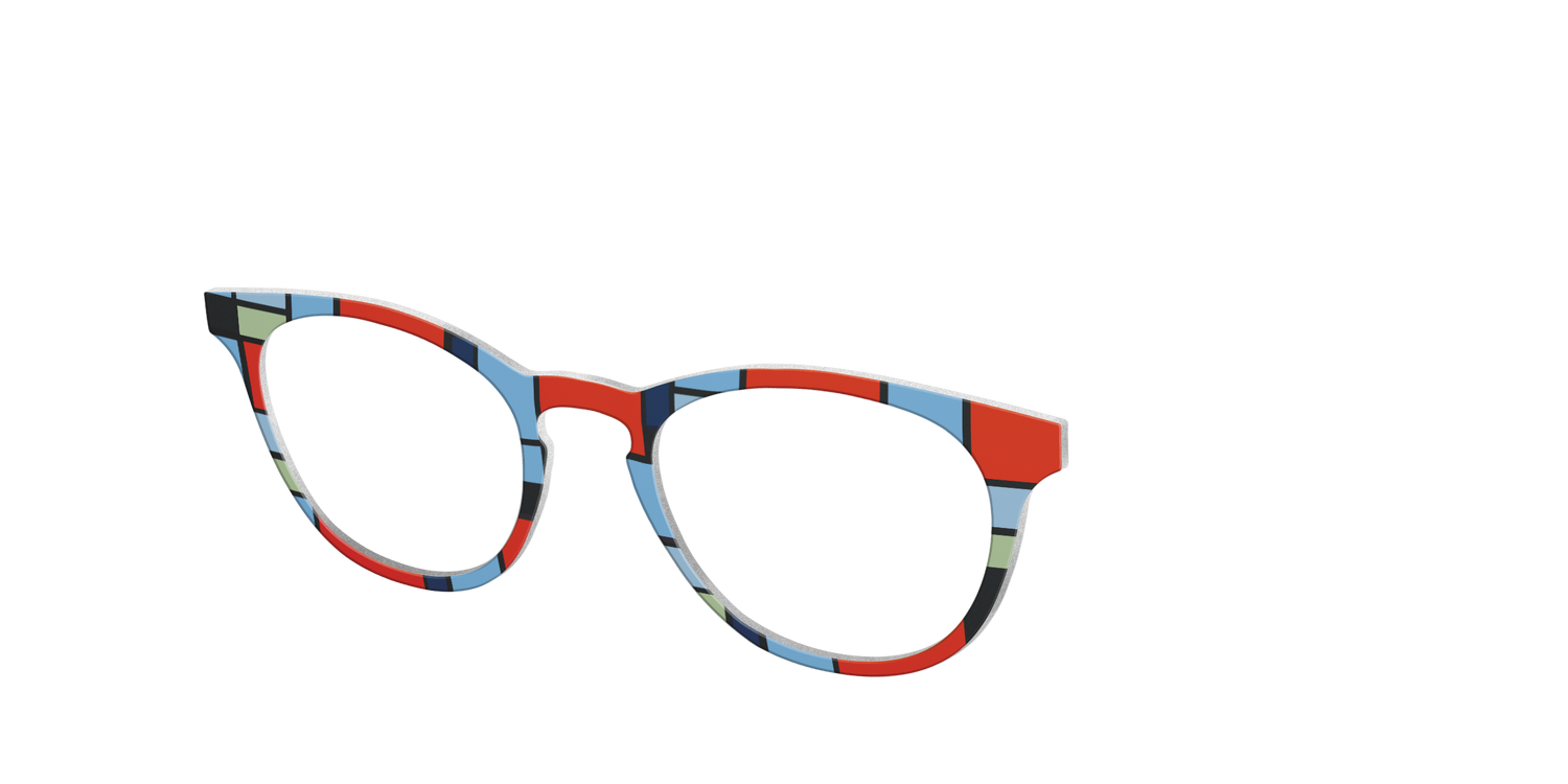 Mondrian Composition - Angle Top Image - Pair Eyewear