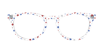 The Multi Stars Crystal with Silver Foil - Front Top Thumbnail - Pair Eyewear