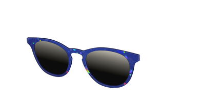 The Polarized Navy Holographic Bubbles Sun Top