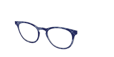 The Navy Twill Plaid - Angle Top Thumbnail - Pair Eyewear