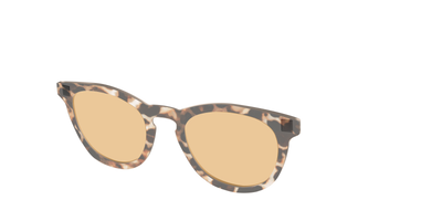 The Neutral Tort Crystal With Umber Brown Lens - Angle Top Thumbnail - Pair Eyewear