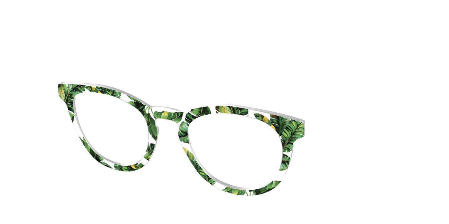 The Palm Leaves Crystal - Angle Top Image - Pair Eyewear