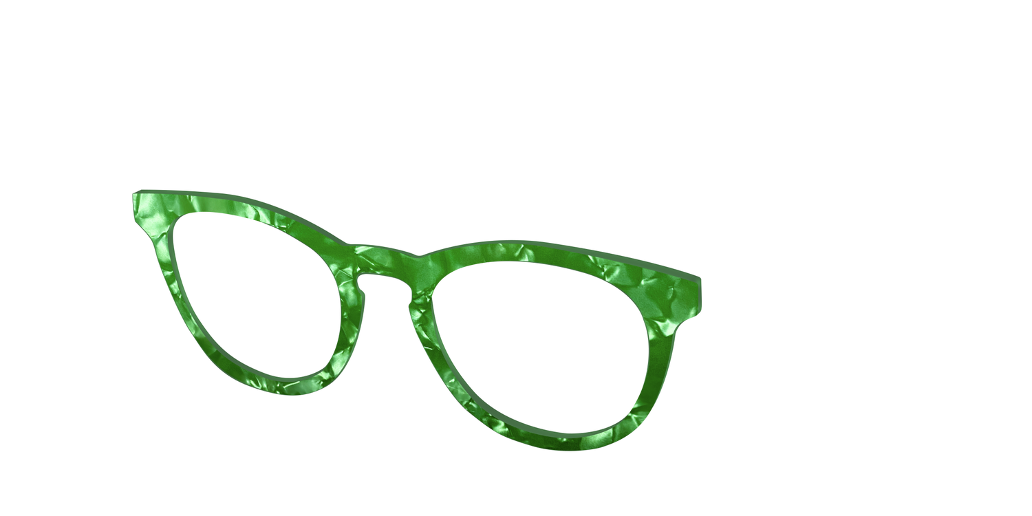 The Peridot Pearl Marble - Angle Top Image - Pair Eyewear