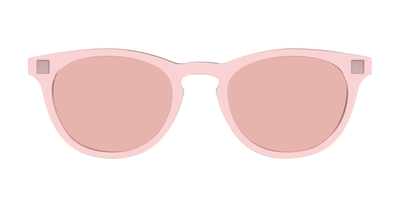 The Pink Crystal With Coral Pink Lens - Front Top Thumbnail - Pair Eyewear