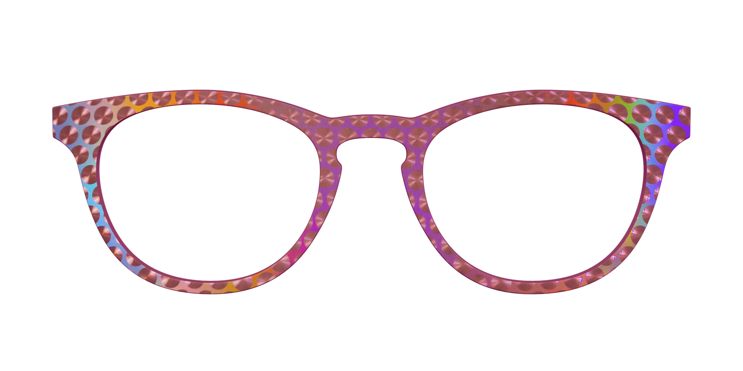 The Pink Holographic Spheres - Front Top Image - Pair Eyewear