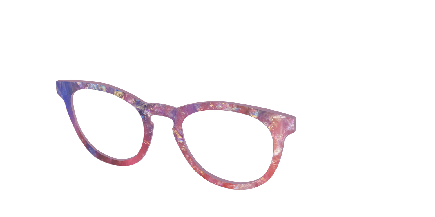 The Pink Nebulous Pearl - Angle Top Image - Pair Eyewear