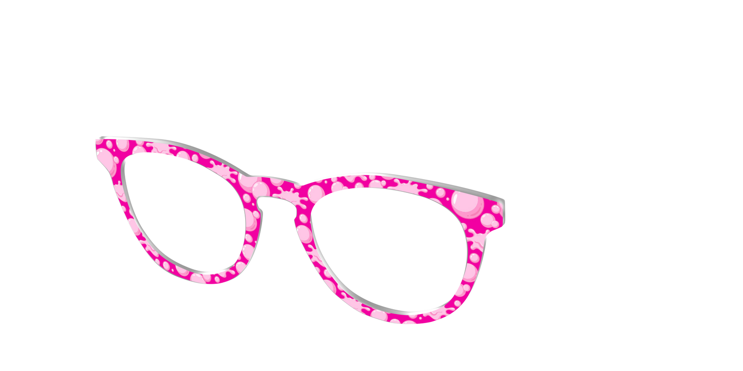The Pink Pop Bubbles - Angle Top Image - Pair Eyewear