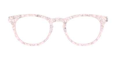 The Pink Shimmer Petals with Silver Foil - Front Top Thumbnail - Pair Eyewear