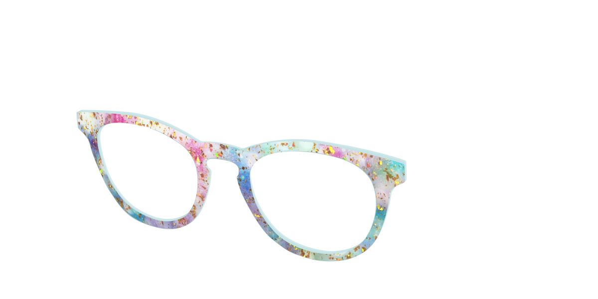 The Pixie Bokeh with Gold Flakes - Angle Top Image - Pair Eyewear