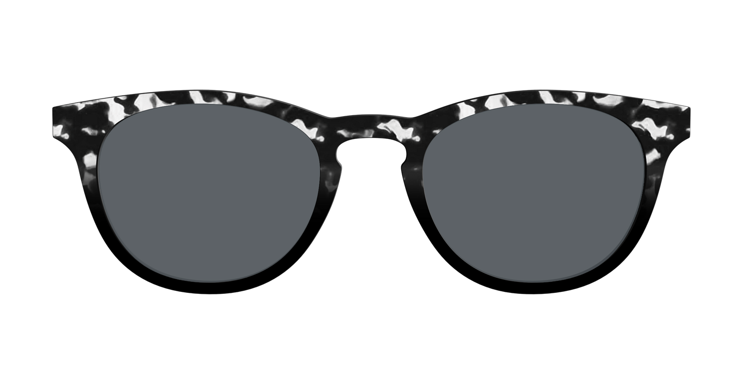The Polarized Bold Black & White Tortoise Sun Top - Front Top Image - Pair Eyewear