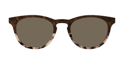 The Polarized Dark Oak Tortoise Split Sun Top - Front Top Thumbnail - Pair Eyewear