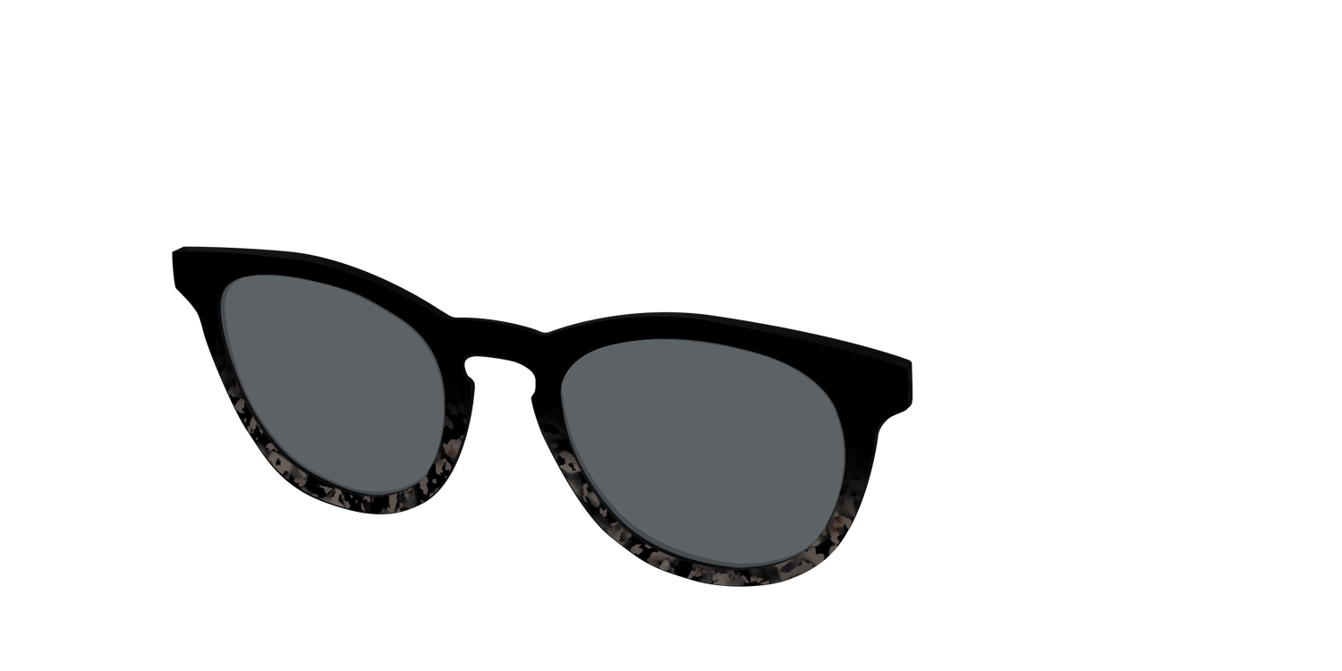 The Polarized Shaded Tortoise Sun Top - Angle Top Image - Pair Eyewear