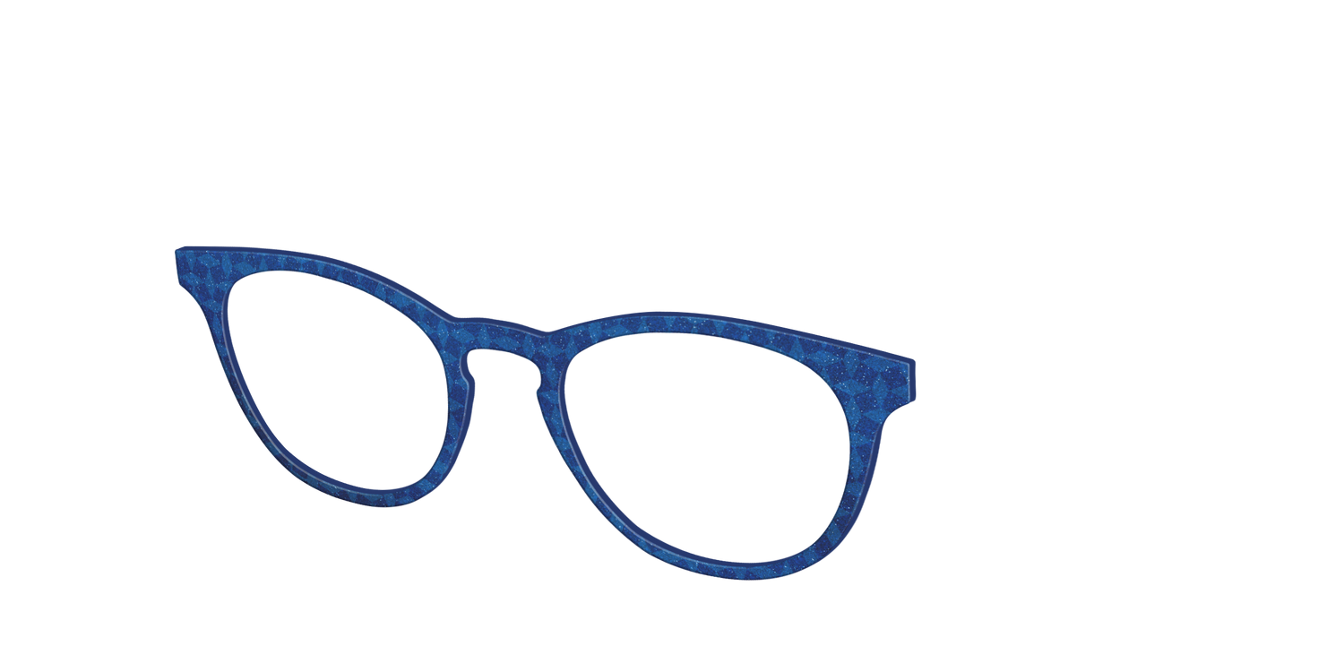 The Prussian Blue Pinwheels - Angle Top Image - Pair Eyewear