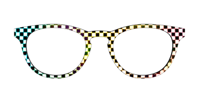 The Rainbow Foil Check - Front Top Thumbnail - Pair Eyewear