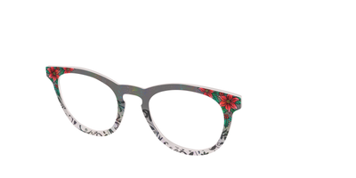 The Romantic Poinsettia Holographic Crystal - Angle Top Thumbnail - Pair Eyewear