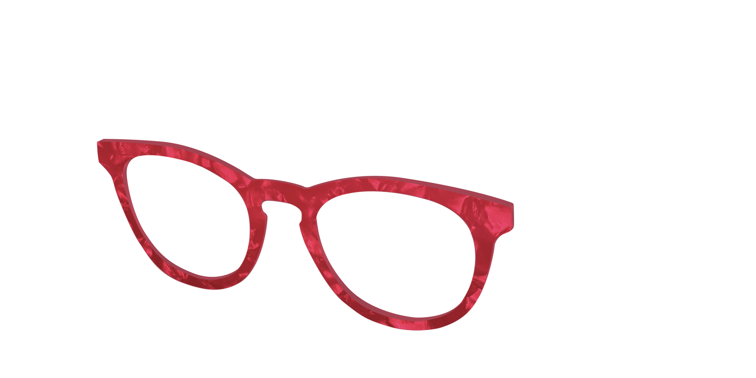 The Ruby Pearl Marble - Angle Top Image - Pair Eyewear