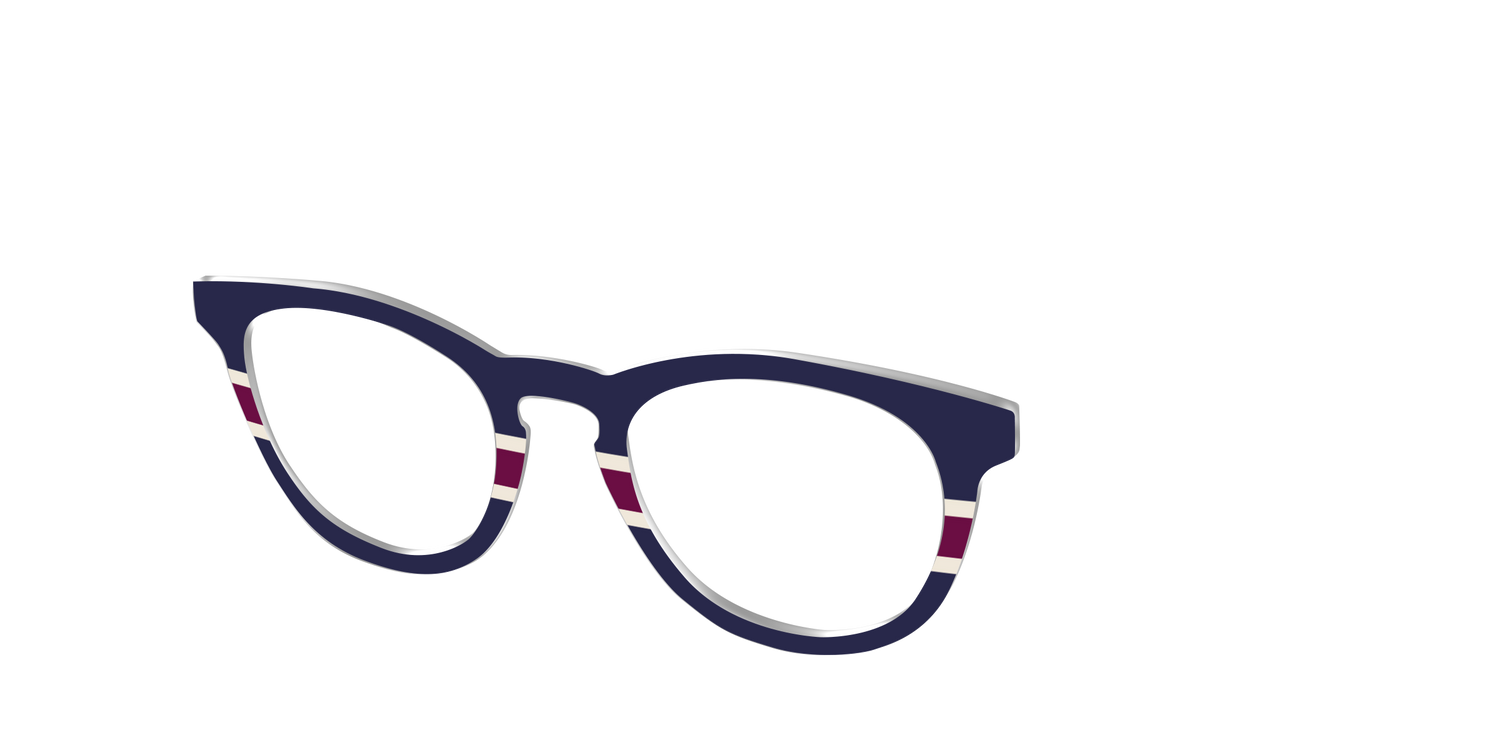 The Rugby Stripes - Angle Top Image - Pair Eyewear