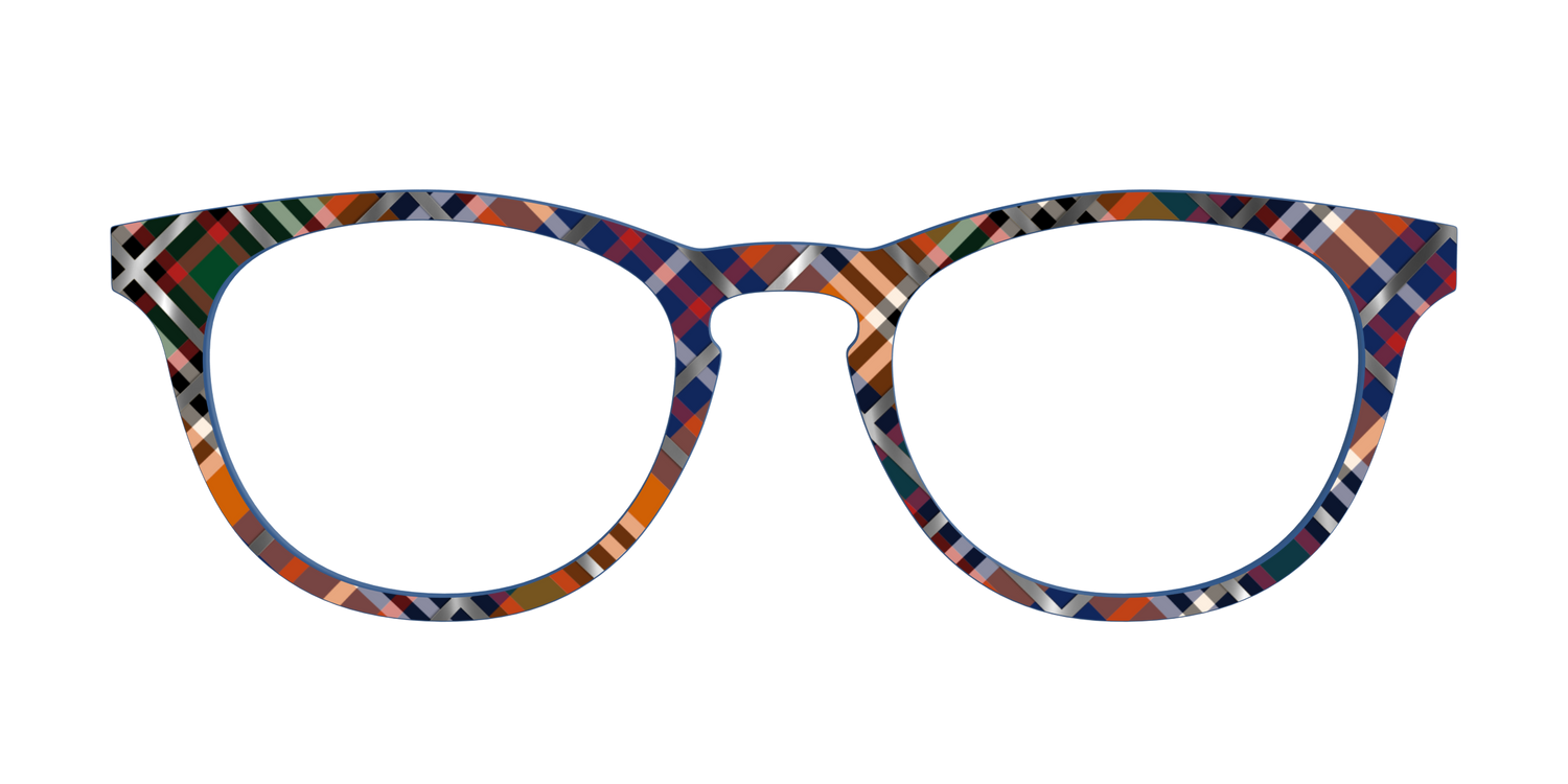 The Scholastic Plaid with Foil - Front Top Image - Pair Eyewear