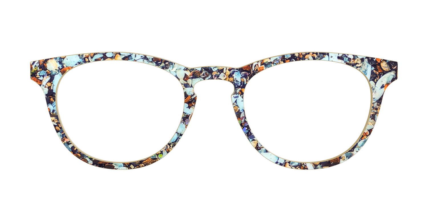 The Seashell Tortoise with Holographic Glitter - Front Top Image - Pair Eyewear